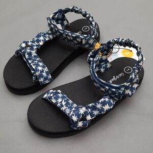 Cat & Jack Navy Floral Kids Sandals - New With Tags - Size 1